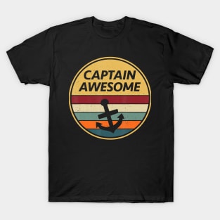 Retro Anchor Sailboat Vintage Sailing Captain T-Shirt